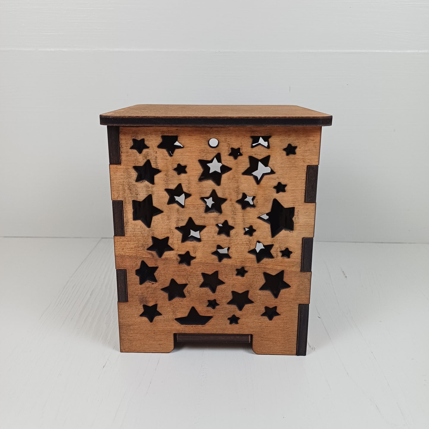 Lanterna in Pioppo - Stelle - Scuro