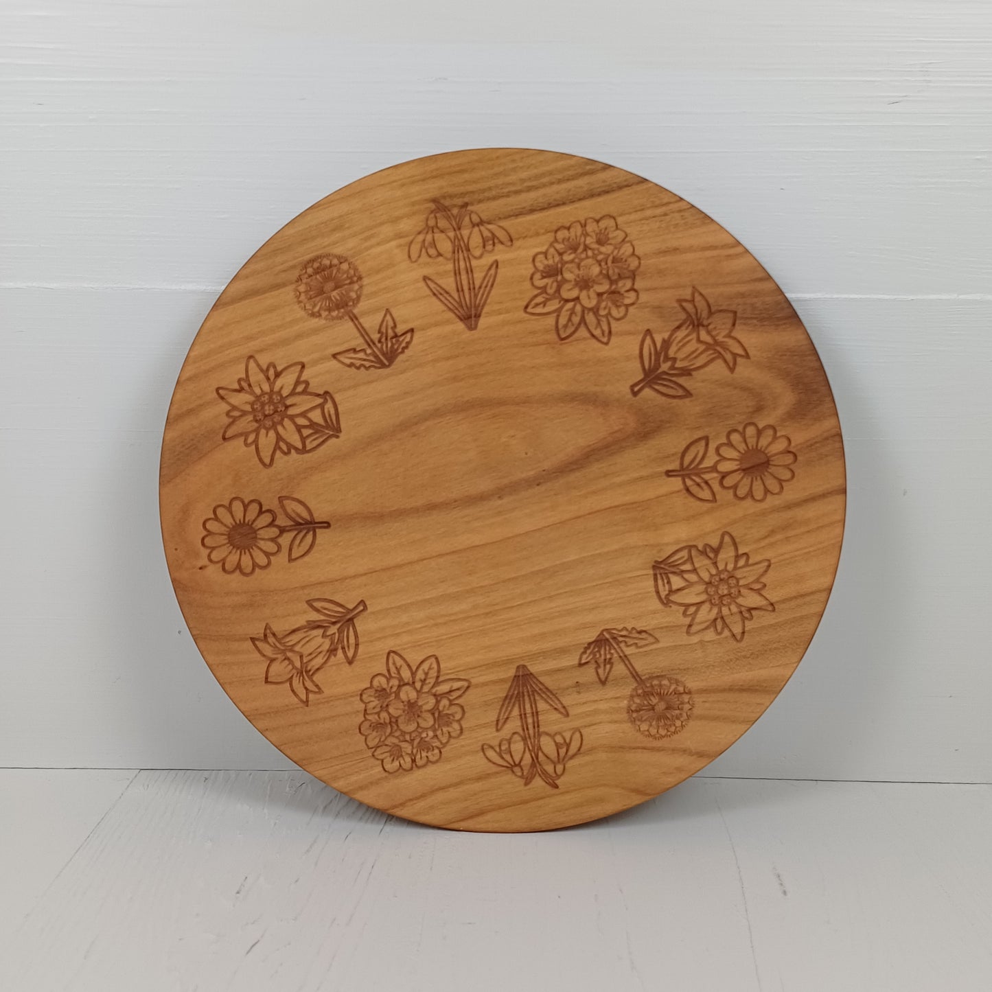 Piatto 24cm in Ciliegio - Doodle Fiori
