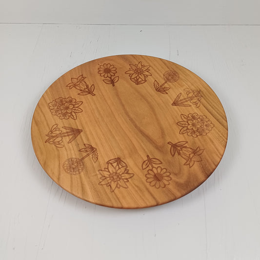 Piatto 24cm in Ciliegio - Doodle Fiori