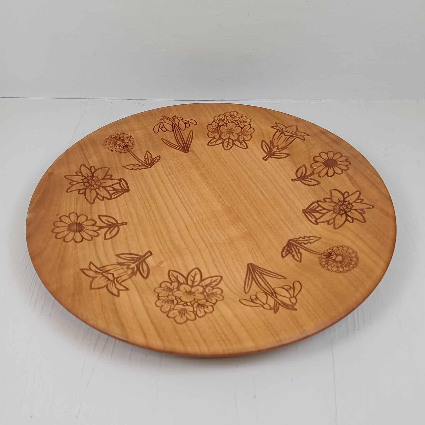 Piatto 32cm in Ciliegio - Doodle Fiori