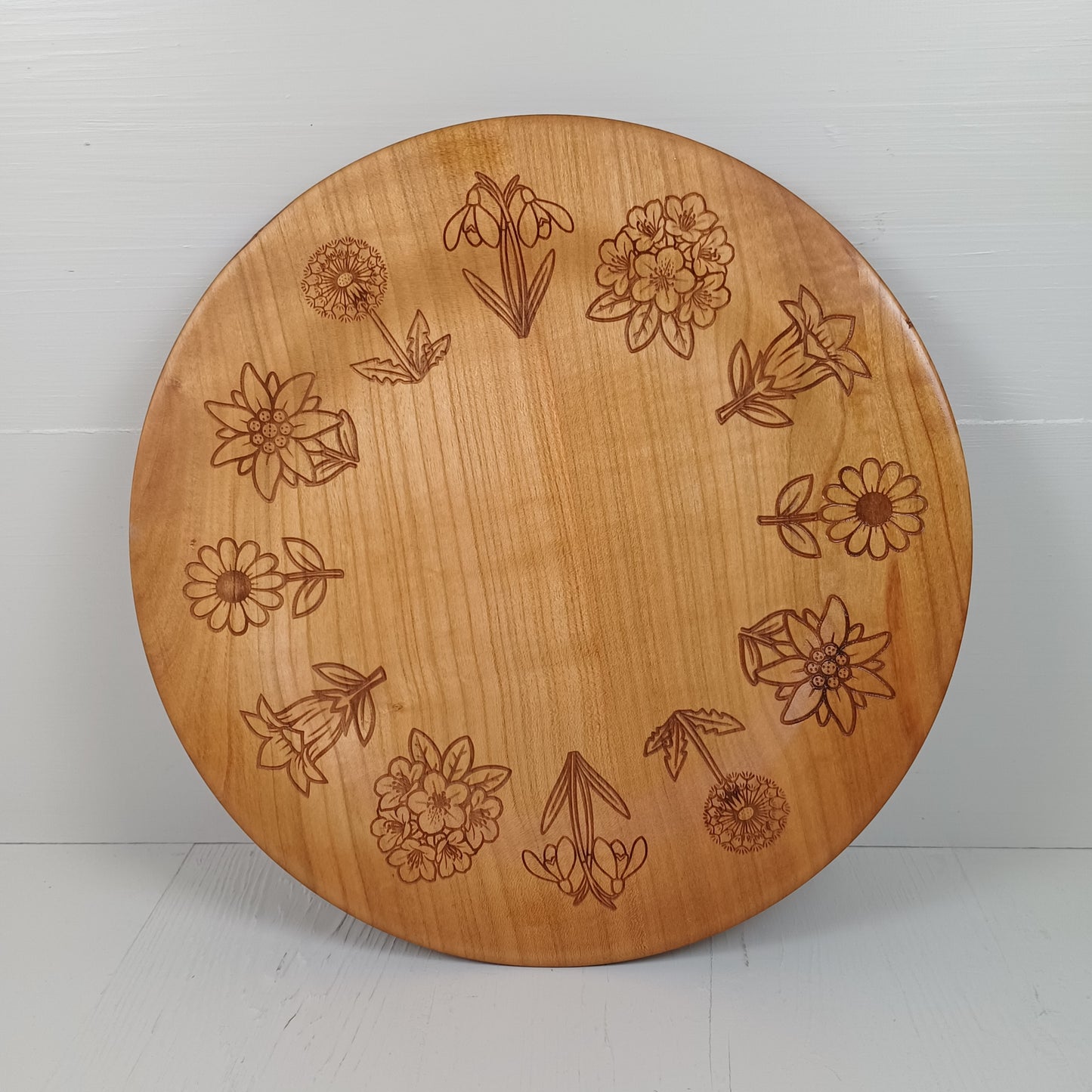 Piatto 32cm in Ciliegio - Doodle Fiori