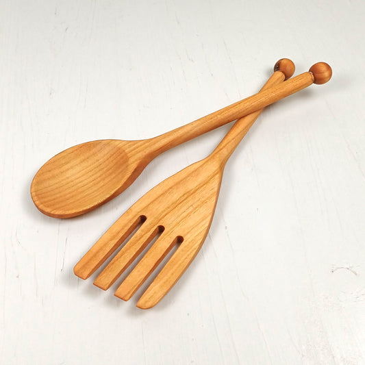 Set Mestoli per Insalatiera in Ciliegio - Cucchiaio+Forchettone