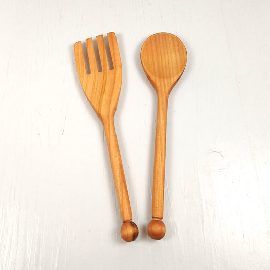 Set Mestoli per Insalatiera in Ciliegio - Cucchiaio+Forchettone