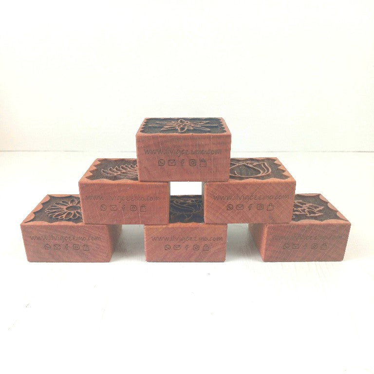 Stampini per Biscotti in Faggio - Set 6 Pezzi - Fiori