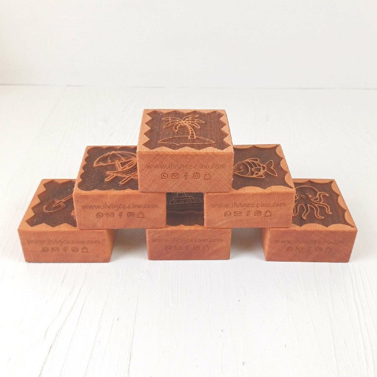 Stampini per Biscotti in Faggio - Set 6 Pezzi - Mare