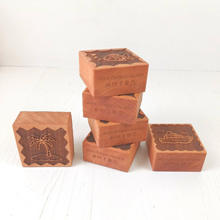 Stampini per Biscotti in Faggio - Set 6 Pezzi - Mare