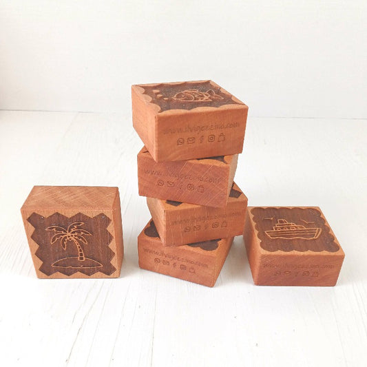 Stampini per Biscotti in Faggio - Set 6 Pezzi - Mare