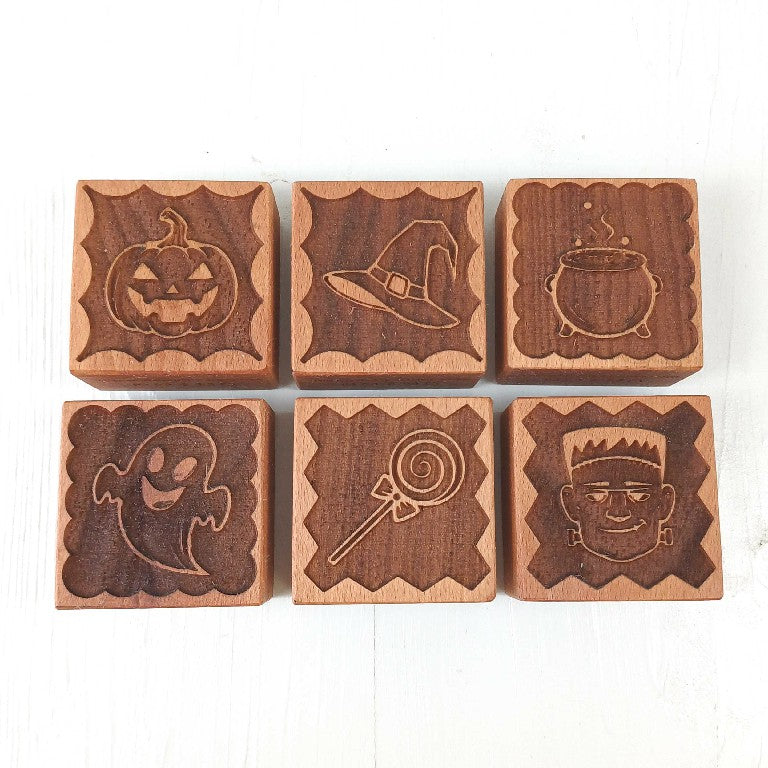 Stampini per Biscotti in Faggio - Set 6 Pezzi - Halloween