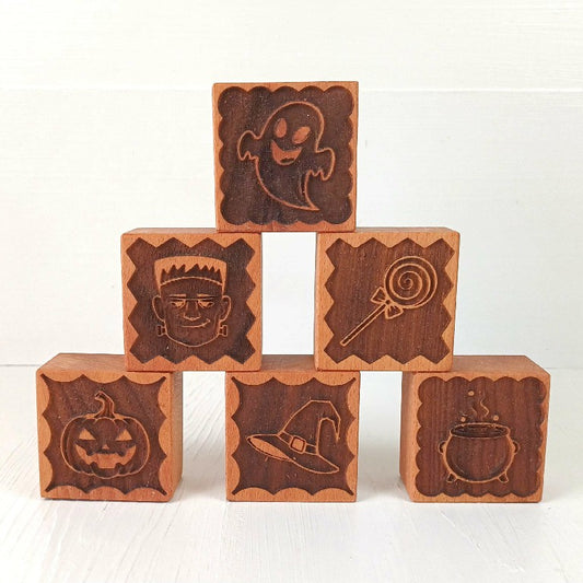 Stampini per Biscotti in Faggio - Set 6 Pezzi - Halloween
